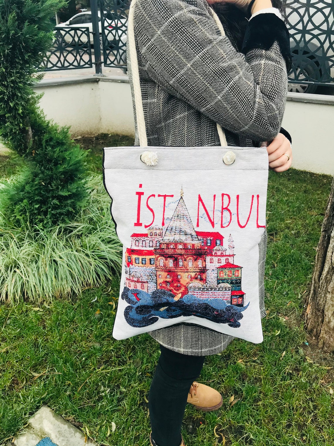 Tote bag İstanbul Pattern Bag Etsy