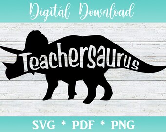 Download Teachersaurus Svg Etsy
