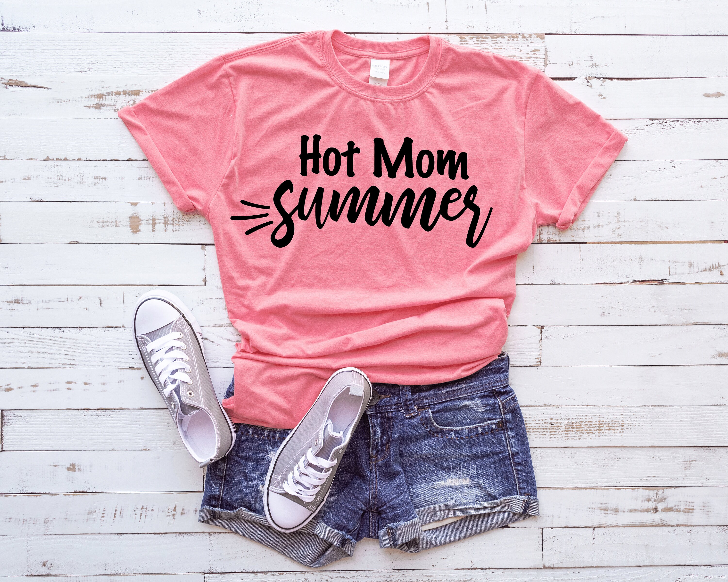 Hot Mom Summer SVG Funny Mom T-Shirt Design Hot Girl Summer | Etsy