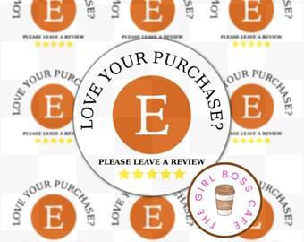 Love Your Purchase Leave a Review Stickers | 2" Inch Matte Finish Stickers, Small Business Stickers | Feedback Stickers | Wholesale Stickers