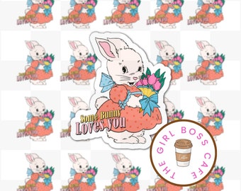 Easter Stickers, Some Bunny Loves You, Cute Bunny Stickers, Happy Easter Stickers, Decorative Stickers, Wholesale Stickers