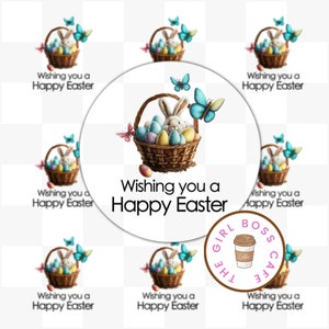Lapin de Pâques, Souhaits de Pâques, Étiquettes courrier lettre, Stickers mignons, Stickers printemps
