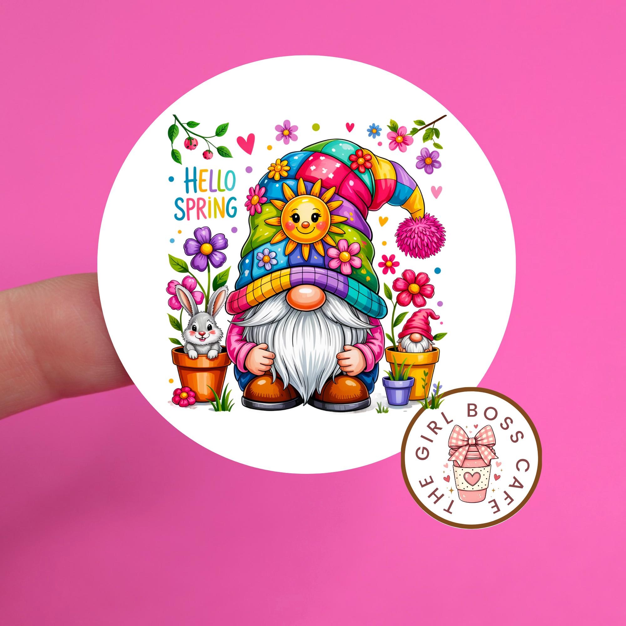 Hello Paril Sticker Hello Spring Stickers, Colourful Spring Stickers, Letter Mail Labels ...