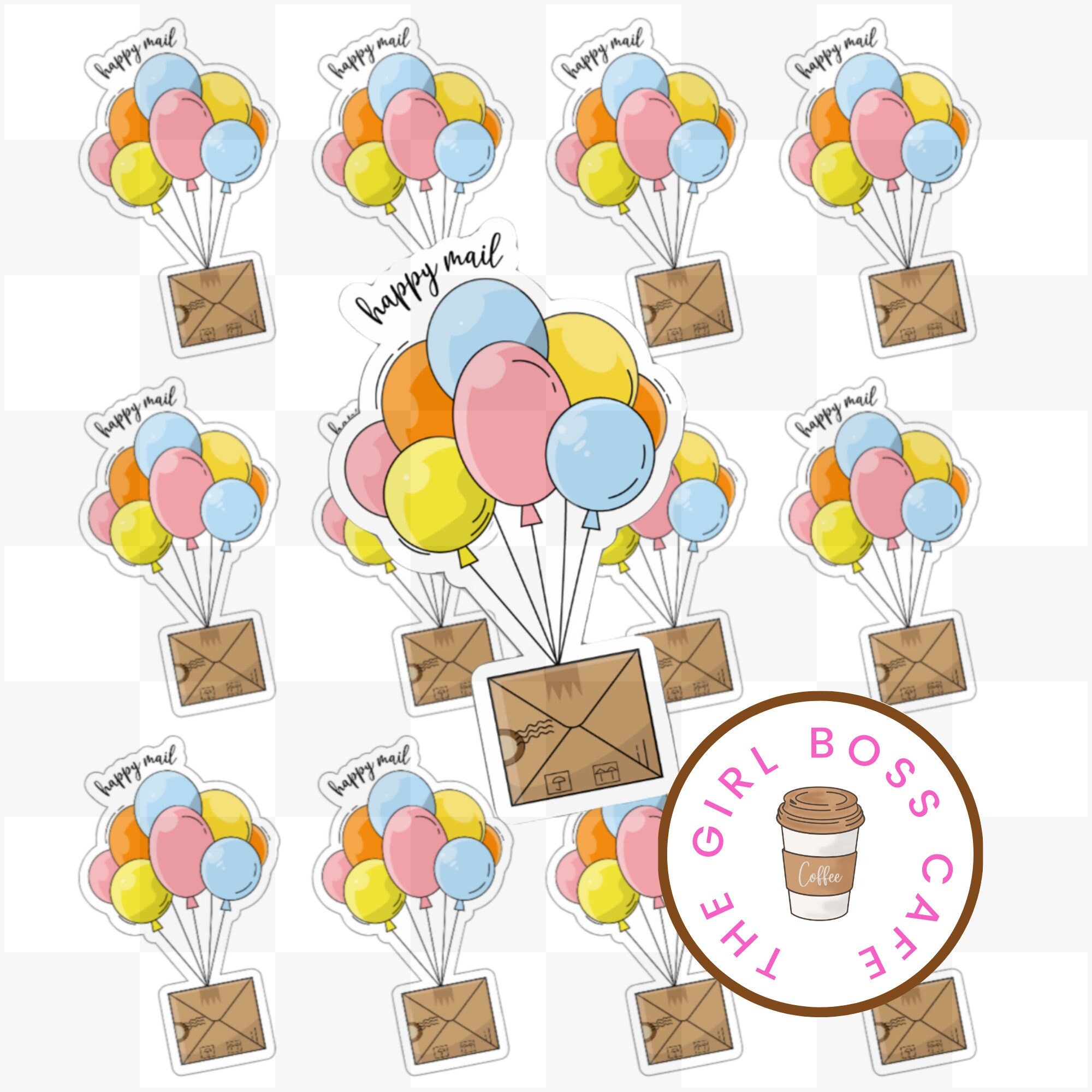 HAPPY MAIL STICKERS | Cute Stickers | Fun Stickers for Small Business ...