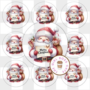 Stickers Père Noël joyeux | Stickers joyeux Noël, Stickers vacances, Merry Mail, Vente en gros d'autocollants, Stickers personnalisés