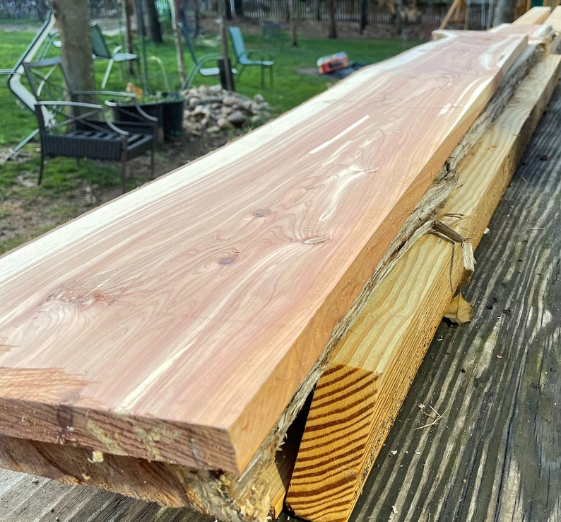 Live Edge Cedar Slabs Cedar Lumber Slabs Cedar Planks Etsy