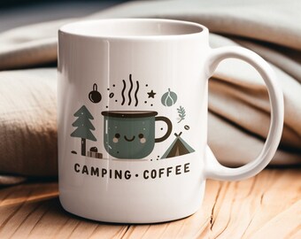 Camping Coffee Mug, Birthday Gift, Coffee Lover Gift, Outdoor Adventure Gift, Christmas Gift