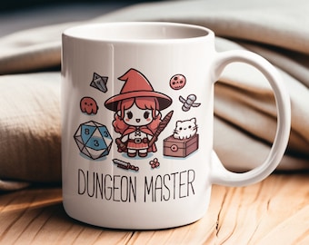 Cute Dungeon Master Female Mug, Birthday Gift, Unique Playful Comical Gift, Humorous Gift, Cute Gift, Top Female Player Gift