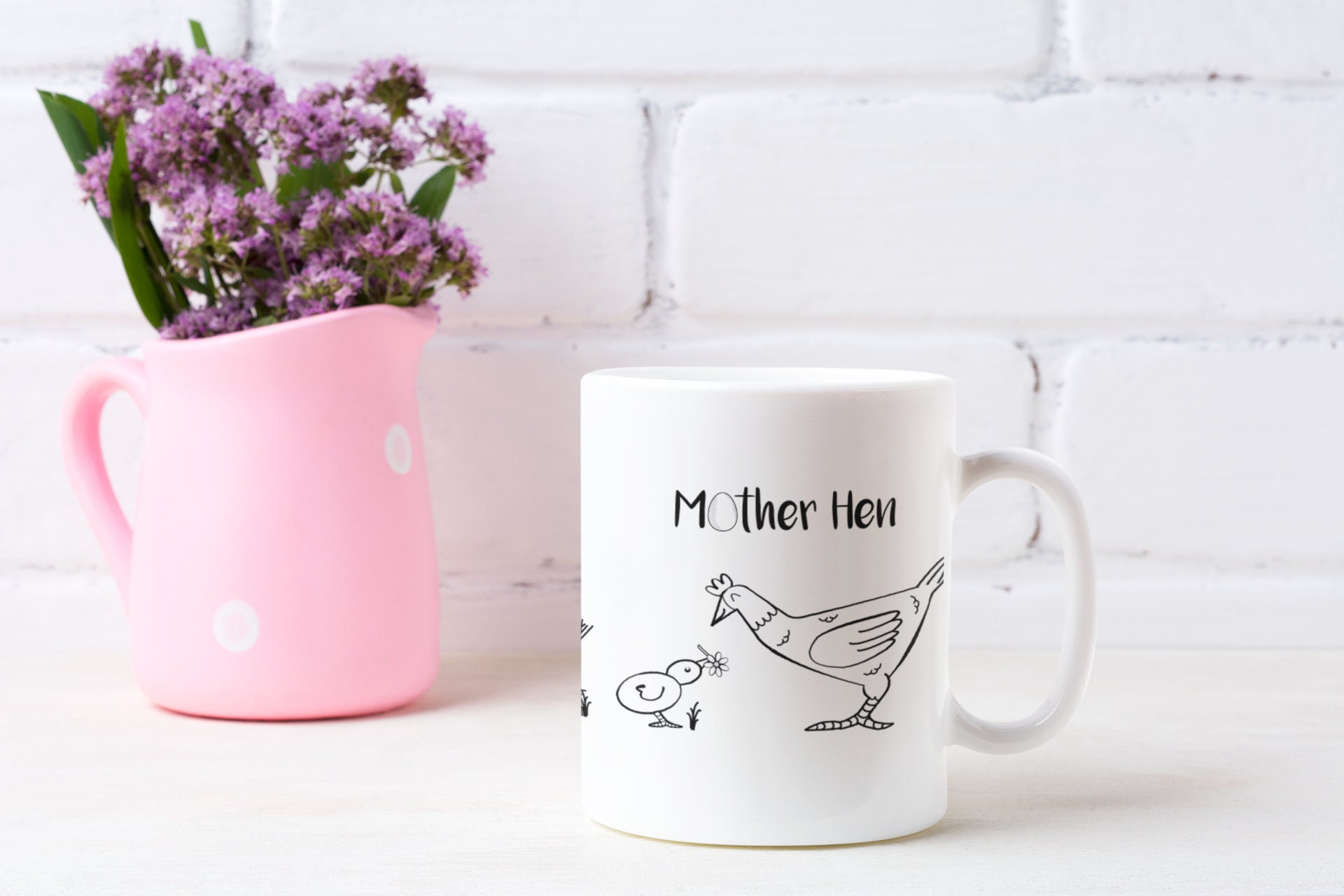 Cute Mother Hen Chicken Mug Gift for Mums Etsy