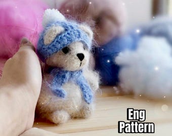 Crochet Teddy Bear pattern, amigurumi pattern bear, Crochet animal pattern. Pattern in English