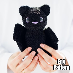 Crochet pattern Bat, Pattern in English, Amigurumi Bat