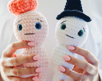 Crochet pattern cute Ghost, Pattern in English, Amigurumi Ghost