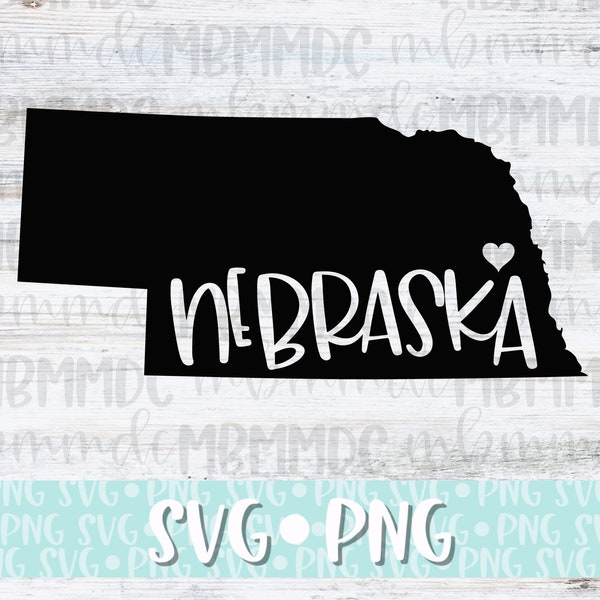 Nebraska SVG | State Svg Cut File | Nebraska Digital File for Cricut, Silhouette | Svg, Png Download | United States | State Outline Svg