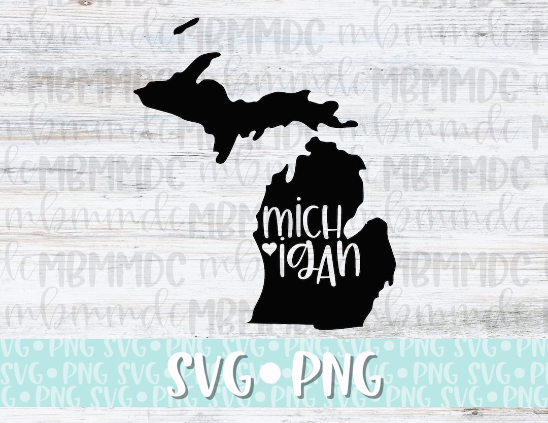 Michigan SVG State Svg Cut File Michigan Digital File for - Etsy