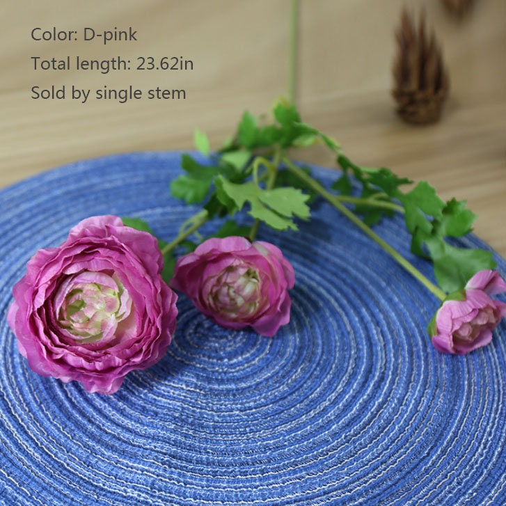 Artificial buttercup flower fake ranunculus decoration | Etsy