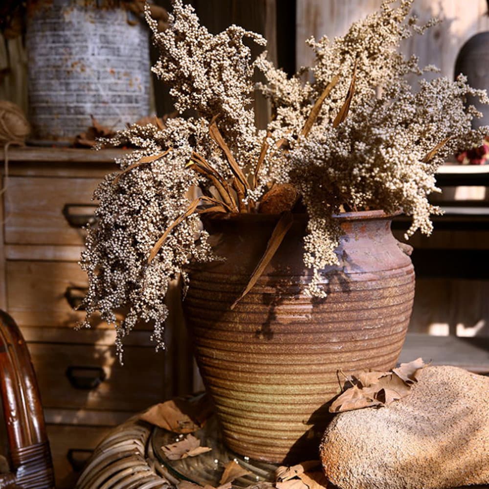 Artificial Sorghum Stem, Autumn Plant Decor, Fake Fall Grain, Rustic Fruit Craft, Wedding Flower Arrangement, Living Room Floral Ornament