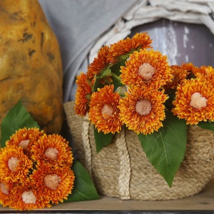 Artificial Sunflower Bouquet, Faux Flower Bundle with Foliage, Indoor Floral Decoration, Party Plant Arrangement, Bridal Bouquet Material