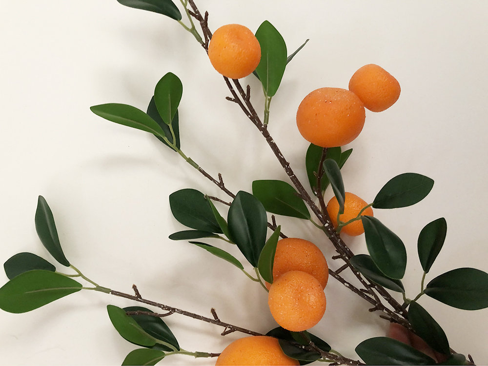 Artificial Orange Fruit Arrangement Fake Kumquat Stem Plastic Etsy