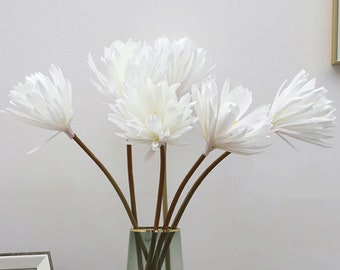 Tallos de flores artificiales de la reina de la noche, Epiphyllum oxypetalum falso, Cereus de floración nocturna, decoración floral para el hogar, arreglos para fiestas de bodas