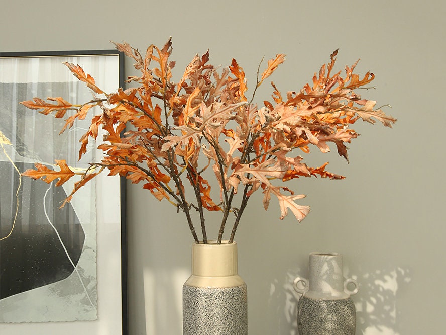 1pc Artificial Oak Leaf Branch - Fall Home Living Room/bedroom