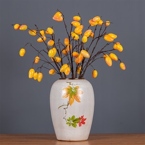 17.72&quot; Artificial Quality Mango Stem Fake Fruit Branch Home Flower Decor Floor Vase Floral Party Table Arrangement Window Greenery Display
