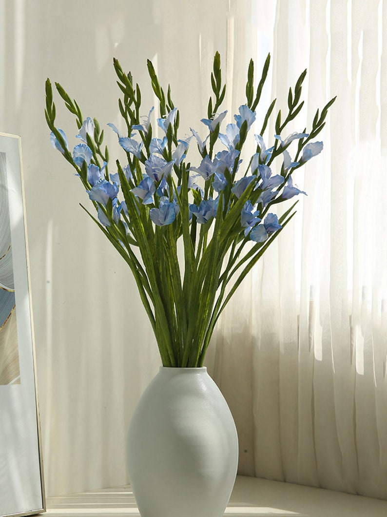 Fake Gladiolus Flower Stem With Buds, Artificial Flower Craft, Home ...