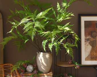 Artificial Cibotium Barometz Leaf Stem, Quality Ostrich Fern Foliage, Home Tropics Plant Arrangement, Party Greenery Decor, Garden Ornament