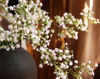 Artificial Baby's Breath Stem, Realistic Fresh Small Flower with Tiny Bud, Home Floral Decor, Wedding Party Arrangement, Bouquet Wreath DIY