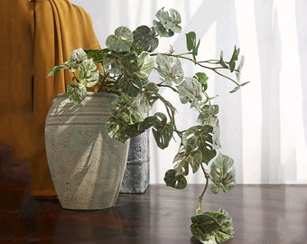 Mini Monstera Leaves Stem with Roots, Rhaphidophora Tetrasperma, Artificial Greenery Crafts, Home Floral Decor, Bouquet Wreath Grass Filler