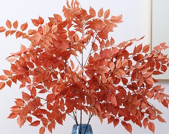 Artificial Campsis Grandiflora Foliage with Long Branch, Fake Fall Leaf Decor, Wedding Party Floral, Lounge Arrangement, Indoor Plant Craft
