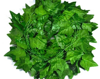 5PCS Artificial Green Vine Foliage Fake Ivy Leaf Wreath Plant Rustic Wedding Party Arrangement Home Vine Bunting Outdoor Wall Scenery Plant