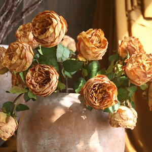 Dried Rose Spray With Foliage, Artificial Flower Craft, Vintage Living ...