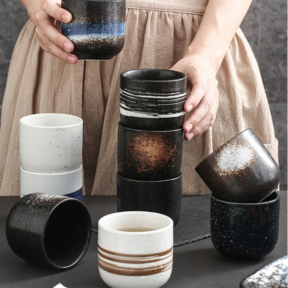 Japanese ceramic coffee mug handmade pottery teacup creative Etsy