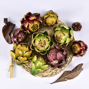 Artificial Cynara Scolymus Quality Artichoke Fruit Fake Vegetable Home Decoration Dining Table Centerpiece Party Floral Ornament Arrangement