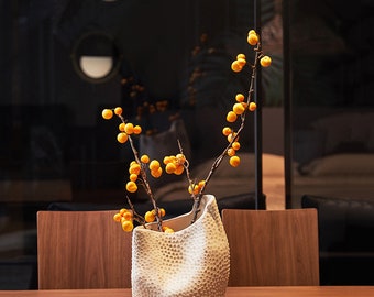 Fake Cherry Fruit Dead Branch, Fake Berry Twig, Rustic Wild Fruit, Artificial Flower Craft, Home Floral Decor, for Wedding Party Arrangement