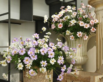 Spray de fleurs sauvages Cosmos en soie artificielle / Décoration intérieure / Mariage / Bouquet / Pièce maîtresse / Arrangement floral / DIY / Couronne / Cadeau / Guirlande