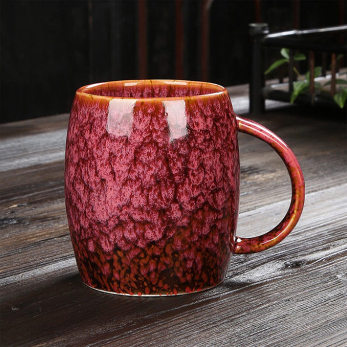 Handmade glazed kiln ceramic mug large capacity simple Etsy