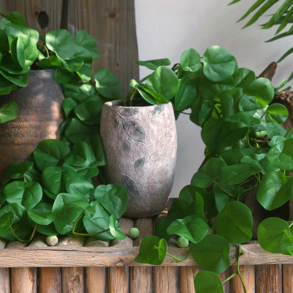 Trailing Emerald Pothos Long Vine, Epipremnum Aureum Cane, Climbing Scindapsus Jade Satin, Artificial Quality Greenery, Garland Wreath Arch