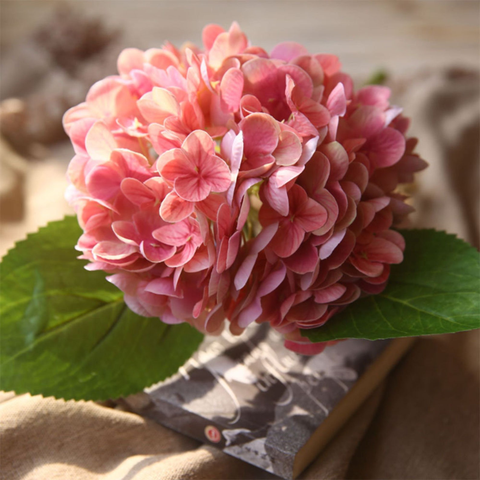 Artificial single stem hydrangea arrangement multicolor real Etsy