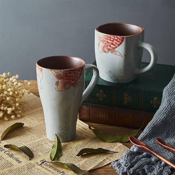 Japanese Vintage Rough Pottery Mug Large Capacity Creative | Etsy