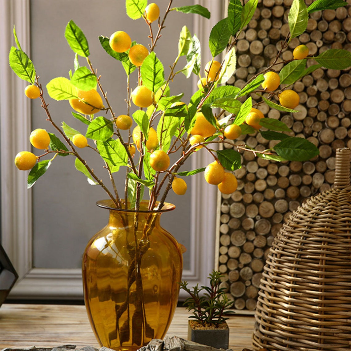 Artificial Fresh Lemon Fruit Fake Lime Arrangement Plastic Etsy