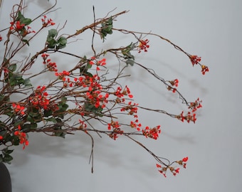 Artificial Wildflower Twig Branch, Faux Rustic Wild Blossom Stem, Flowers for Garland Bouquet, Home Floral Arrangements, Wedding Centerpiece