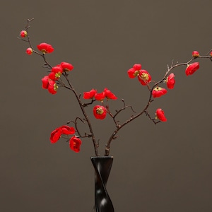 中国産の梅の花の枝、小さな桃の花の小枝、造花工芸品、ホームフラワーデコレーション、ウェディングフラワーアレンジメントセンターピース