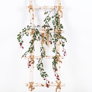 Trailing Berry Long Vine, Artificial Climbing Small Fruit Cane with Foliage, Wall Hanging Plant Decor, Flower Crown Garland, Door Arch Craft