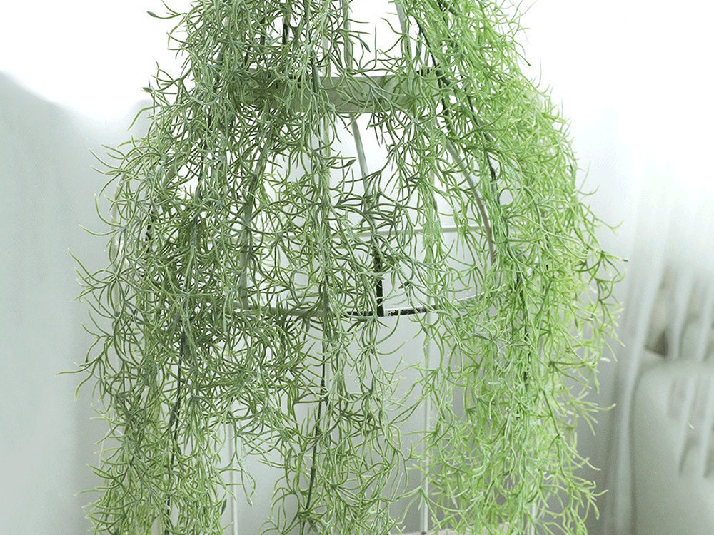 42 Large Artificial Spanish Moss Hanging Bush in Green/gray