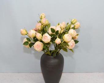 Tallo de rosa artificial, ramo de flores artificiales para centro de mesa de boda, decoración floral romántica.