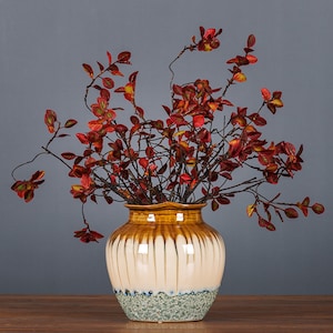 Artificial Ficus Twig, Fall Foliage Branch, Living Room Floral, Rustic Wildflower, Indoor Greenery Decor, Lounge Plant Craft, Table Ornament