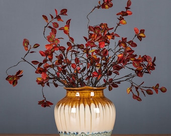 Artificial Ficus Twig, Fall Foliage Branch, Living Room Floral, Rustic Wildflower, Indoor Greenery Decor, Lounge Plant Craft, Table Ornament