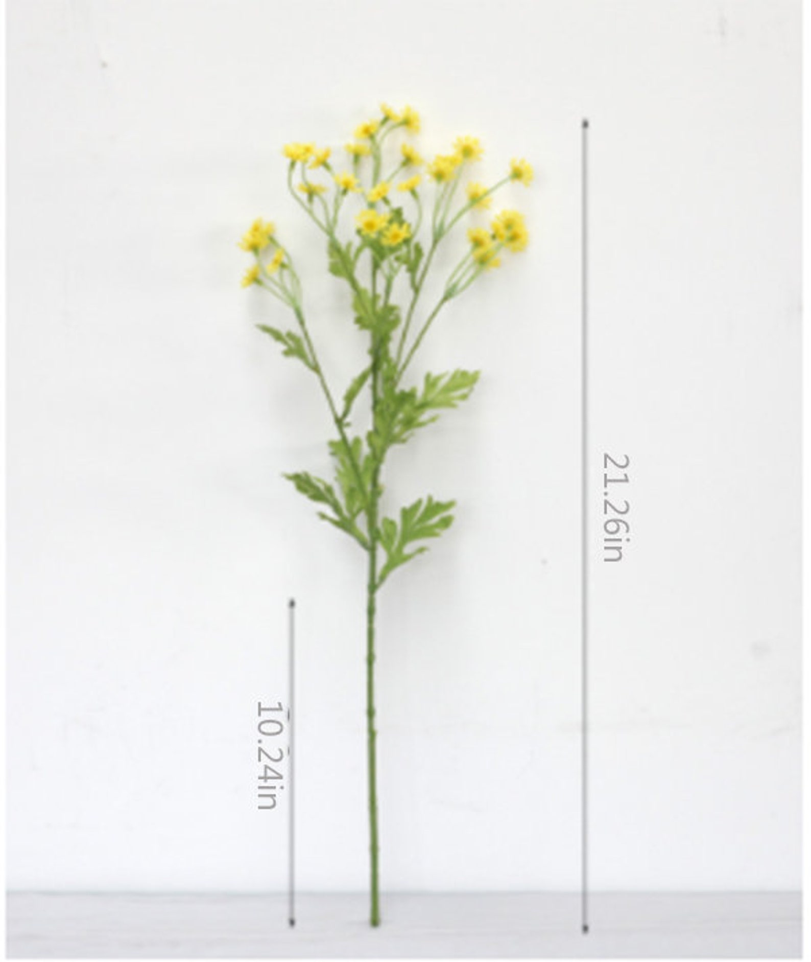 Artificial Chamomile Stem With Foliage Fake Little Etsy