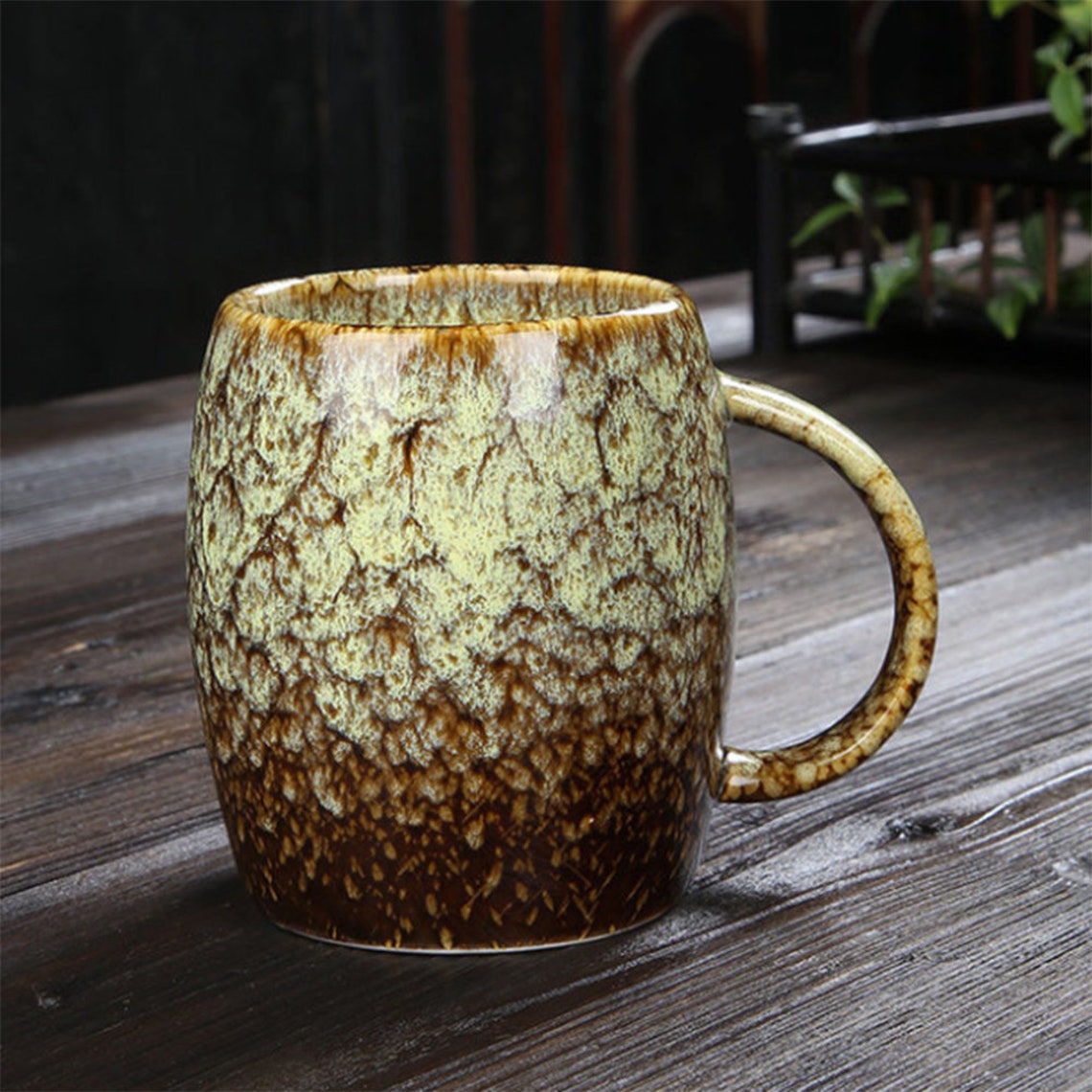 Handmade glazed kiln ceramic mug large capacity simple Etsy